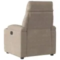 Fauteuil inclinable taupe tissu microfibre