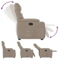 Fauteuil inclinable taupe tissu microfibre