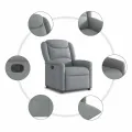 Fauteuil inclinable Gris clair Tissu