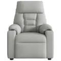 Fauteuil de massage inclinable gris nuage tissu