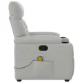 Fauteuil de massage inclinable gris nuage tissu