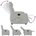 Fauteuil de massage inclinable gris nuage tissu