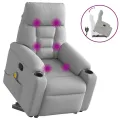 Fauteuil de massage inclinable gris nuage tissu