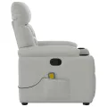 Fauteuil de massage inclinable gris nuage tissu