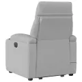 Fauteuil de massage inclinable gris nuage tissu