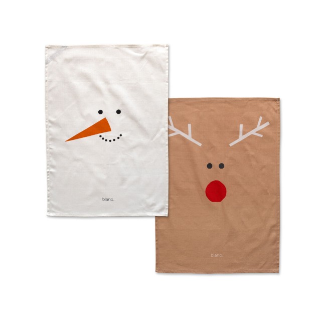 Tissu de cuisine HappyFriday Xmas Snowmates Multicouleur 70 x 50 cm (2