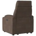 Fauteuil inclinable de massage marron tissu microfibre