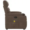 Fauteuil inclinable de massage marron tissu microfibre