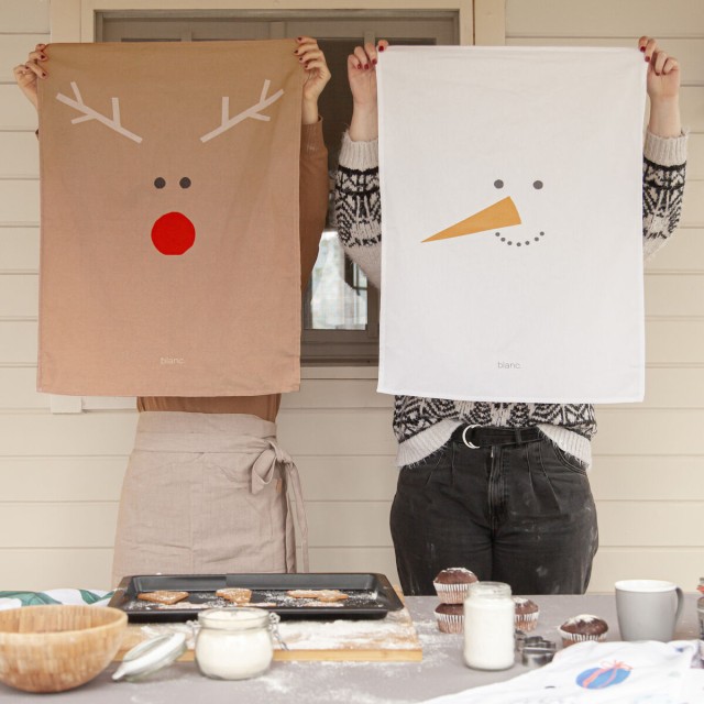 Tissu de cuisine HappyFriday Xmas Snowmates Multicouleur 70 x 50 cm (2