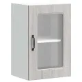 Armoire murale de cuisine et porte en verre Kalmar sonoma gris