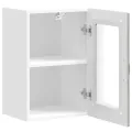 Armoire murale de cuisine et porte en verre Kalmar sonoma gris