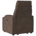 Fauteuil inclinable électrique marron tissu microfibre