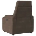 Fauteuil inclinable électrique marron tissu microfibre
