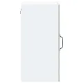Armoire murale de cuisine avec porte en verre Kalmar gris béton