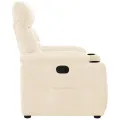 Fauteuil inclinable beige tissu microfibre