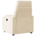 Fauteuil inclinable beige tissu microfibre