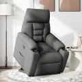 Fauteuil inclinable électrique gris foncé tissu