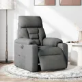 Fauteuil inclinable électrique Gris foncé Tissu