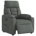Fauteuil inclinable électrique Gris foncé Tissu