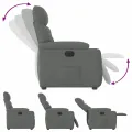 Fauteuil inclinable électrique Gris foncé Tissu