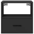 Table de chevet murale noir 40x31x39,5 cm