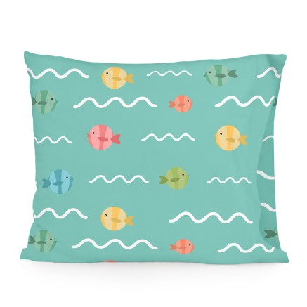 Funda de almohada HappyFriday Happynois World map Multicolor 60 x 70 c