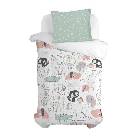 Pillowcase HappyFriday Moshi Moshi Best Buddies Multicolour 60 x 70 cm 2