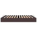  Cadre de lit ottoman sans matelas marron foncé 180x200 cm tissu