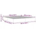  Cadre de lit ottoman sans matelas marron foncé 180x200 cm tissu