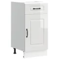 Armoire de cuisine Kalmar blanc brillant bois ingénierie