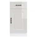 Armoire de cuisine Kalmar blanc brillant bois ingénierie