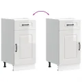 Armoire de cuisine Kalmar blanc brillant bois ingénierie