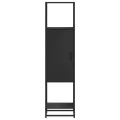 Buffet haut noir 35,5x35x139 cm bois d'ingénierie et métal