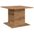 Table basse chêne artisanal 55,5x55,5x40 cm bois d'ingénierie