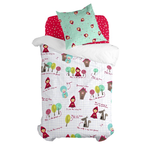 Kissenbezug HappyFriday Mr Fox Grandma Notebook Bunt 80 x 80 cm