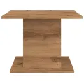 Table basse chêne artisanal 55,5x55,5x40 cm bois d'ingénierie