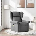 Fauteuil de massage inclinable Gris foncé Tissu