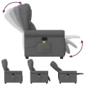 Fauteuil de massage inclinable Gris foncé Tissu