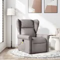 Fauteuil de massage inclinable Taupe Tissu