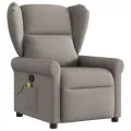 Fauteuil de massage inclinable Taupe Tissu