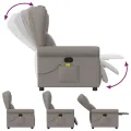 Fauteuil de massage inclinable Taupe Tissu