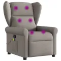 Fauteuil de massage inclinable Taupe Tissu