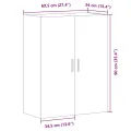 Armoire murale chêne artisanal 69,5x34x90 cm