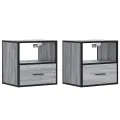 Tables de chevet murales 2 pcs sonoma gris 40x31x39,5 cm