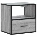 Tables de chevet murales 2 pcs sonoma gris 40x31x39,5 cm