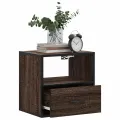 Tables de chevet murales 2 pcs chêne marron 40x31x39,5 cm