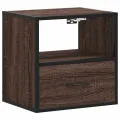 Tables de chevet murales 2 pcs chêne marron 40x31x39,5 cm