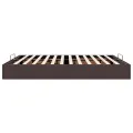  Cadre de lit ottoman sans matelas marron foncé 160x200 cm tissu