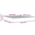  Cadre de lit ottoman sans matelas marron foncé 160x200 cm tissu