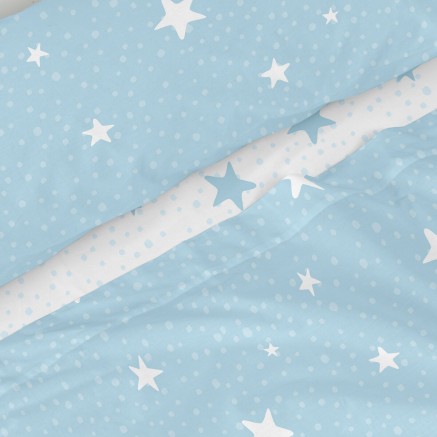 Bedding set HappyFriday Basic Kids Little star Blue Single 2 Pieces 2